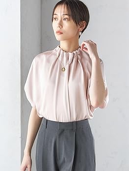 ルネ　ビジュー付きブラウス 大きいサイズ レディース ビジュー付きシフォンブラウス mncut